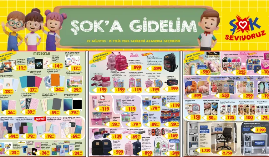 ŞOK 25 Ağustos 2026 Aktüel Ürünler Kataloğu: Kırtasiye ve Okul Ürünleri Listesi