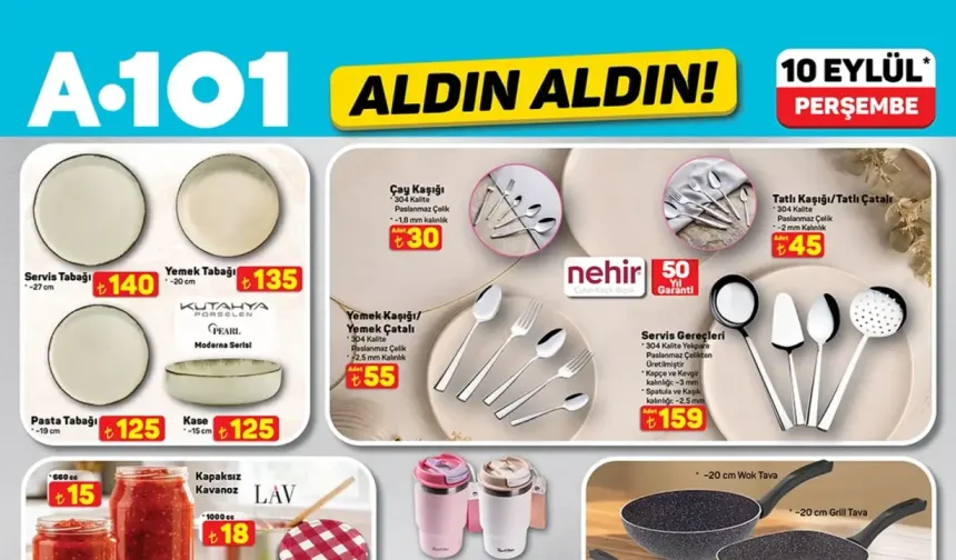 A101 10 Eylül 2026 Perşembe Aktüel Ürünler Kataloğu