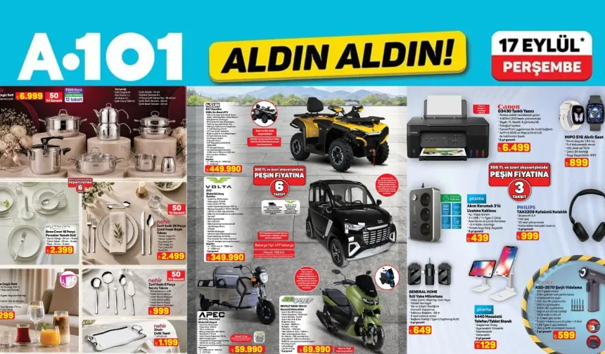 A101 17 Eylül 2026 Perşembe Aktüel Ürünler Kataloğu Yayımda!