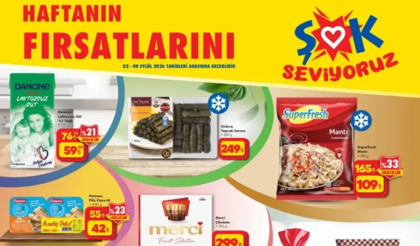 ŞOK 2 Eylül 2026 Çarşamba Fırsatları Aktüel Ürünler Kataloğu Yayımda! Çarşambadan İtibaren...