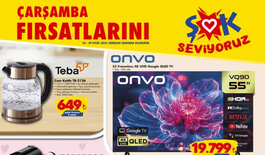 ŞOK 23 Eylül 2026 Çarşamba Fırsatları Aktüel Ürünler Kataloğu Yayımda!