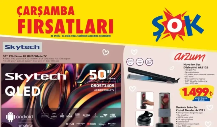 ŞOK 30 Eylül 2026 Çarşamba Fırsatları Aktüel Ürünler Kataloğu Yayımda!