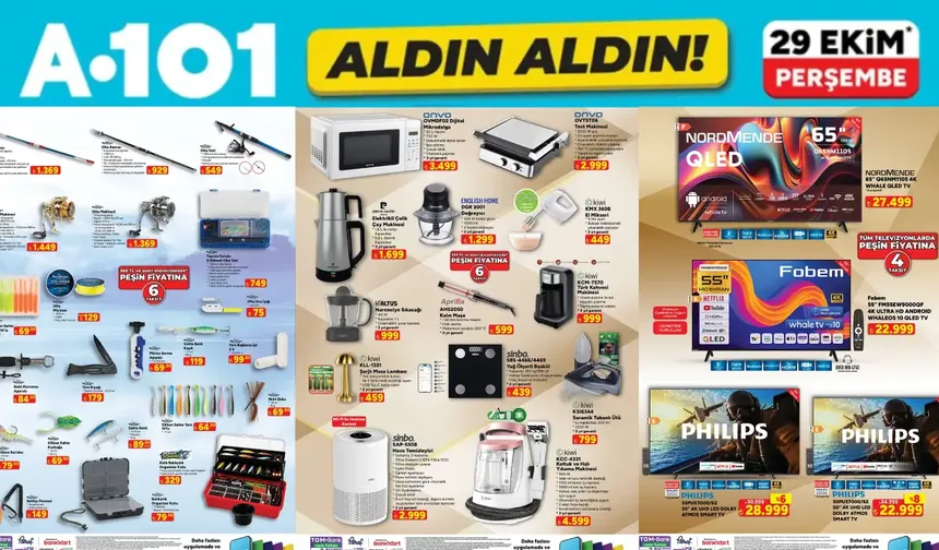 A101 29 Ekim Perşembe 2026 Perşembe Aktüel Ürünler Kataloğu Yayımda!