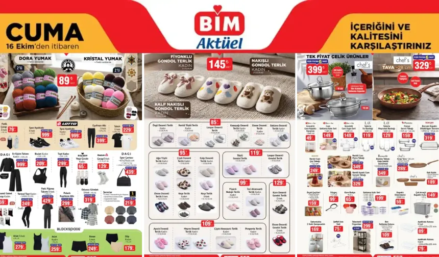BİM 16 Ekim 2026 Cuma Aktüel Ürünler Kataloğu Yayımda!