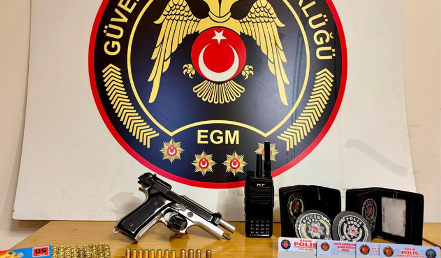 'Polis haber' adıyla silah teşhiri yapan şüpheli gözaltına alındı