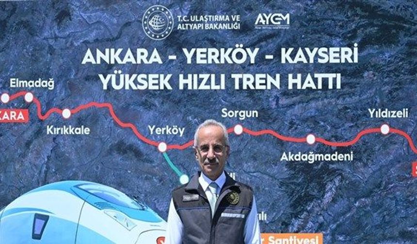 Ulaştırma Bakanlığı duyurdu: Ankara-Kayseri arası 1 saat 45 dakikaya iniyor