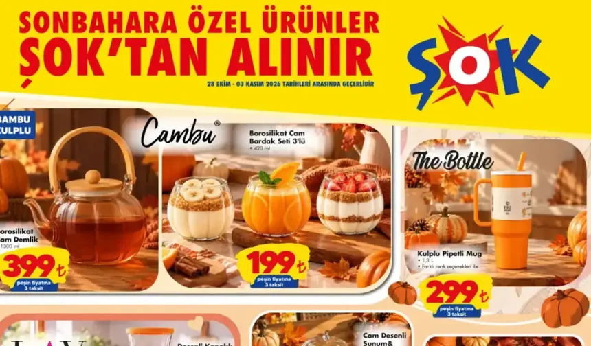 ŞOK 28 Ekim 2026 Çarşamba Fırsatları Aktüel Ürünler Kataloğu Yayımda!