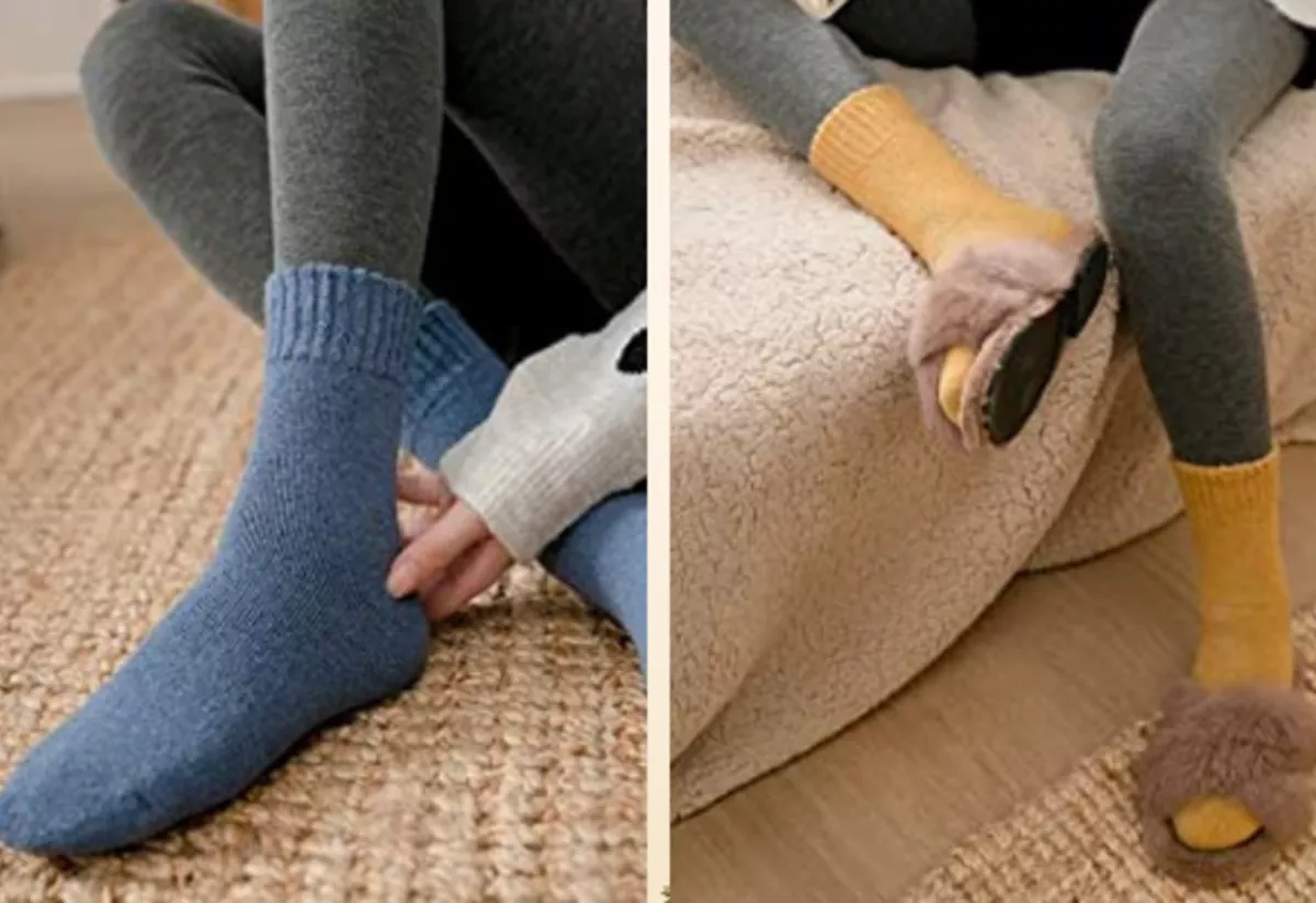 Termal çoraplar ve iç çamaşırı: Termal çoraplar ve iç çamaşırı, ayaklarınızı sıcak tutacak ve soğuktan koruyacaktır.