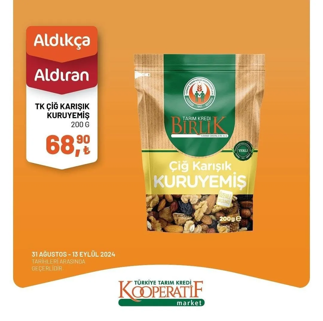 31 Ağustos-13 Eylül Tarihlerinde Tarım Kredi Kooperatif Marketlerde Büyük İndirimler