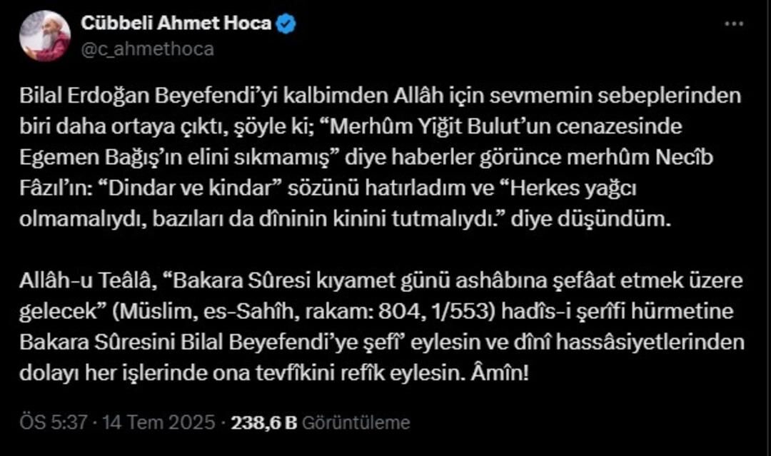 Cübbeli Ahmet Egemen Bağış