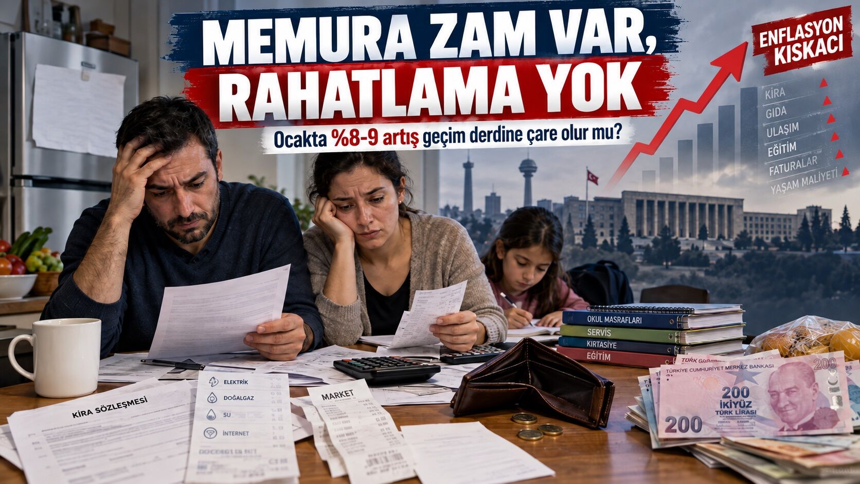 Enflasyon kadar zam yetmiyor, memur ay sonunu getiremiyor